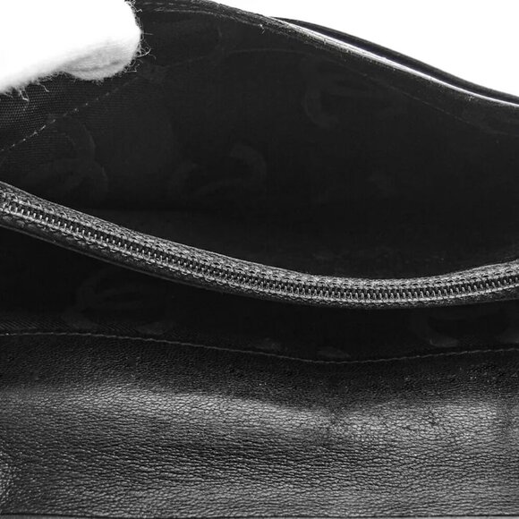 CHANEL Wallet Coco Mark Caviar Skin Authentic USED L3683 - Picture 8 of 11